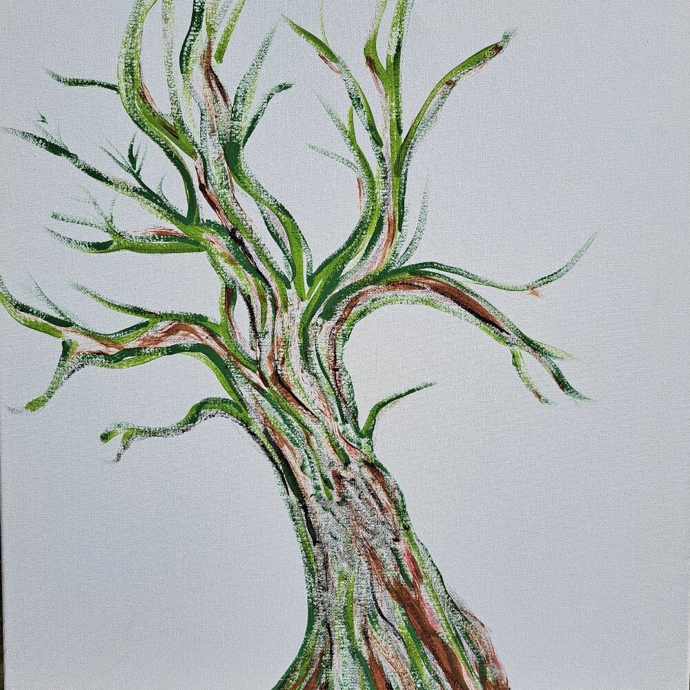 Original acrylic painting called Lone Tree.
